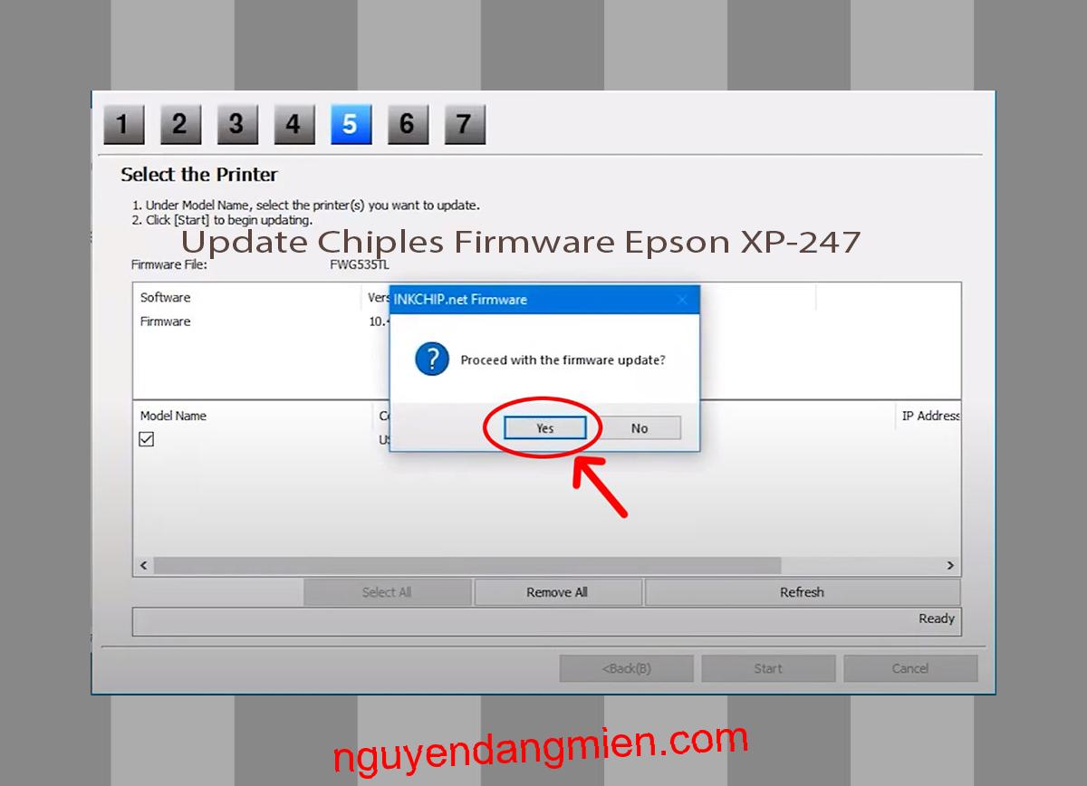 Update Chipless Firmware Epson XP-247 8