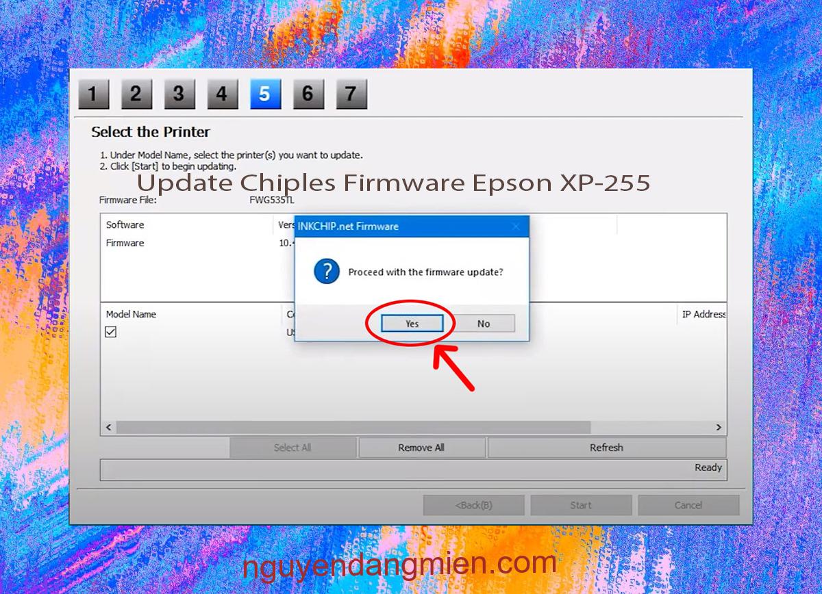 Update Chipless Firmware Epson XP-255 8