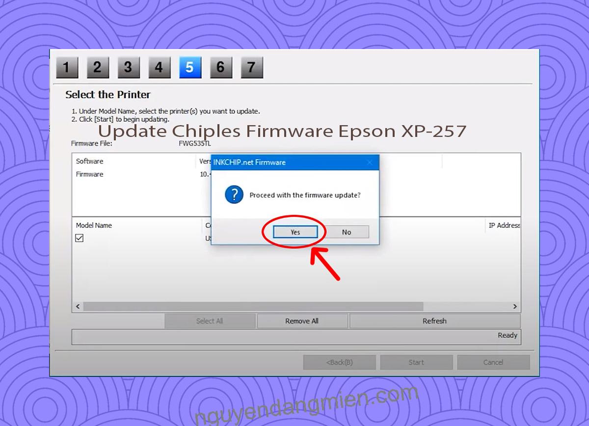 Update Chipless Firmware Epson XP-257 8