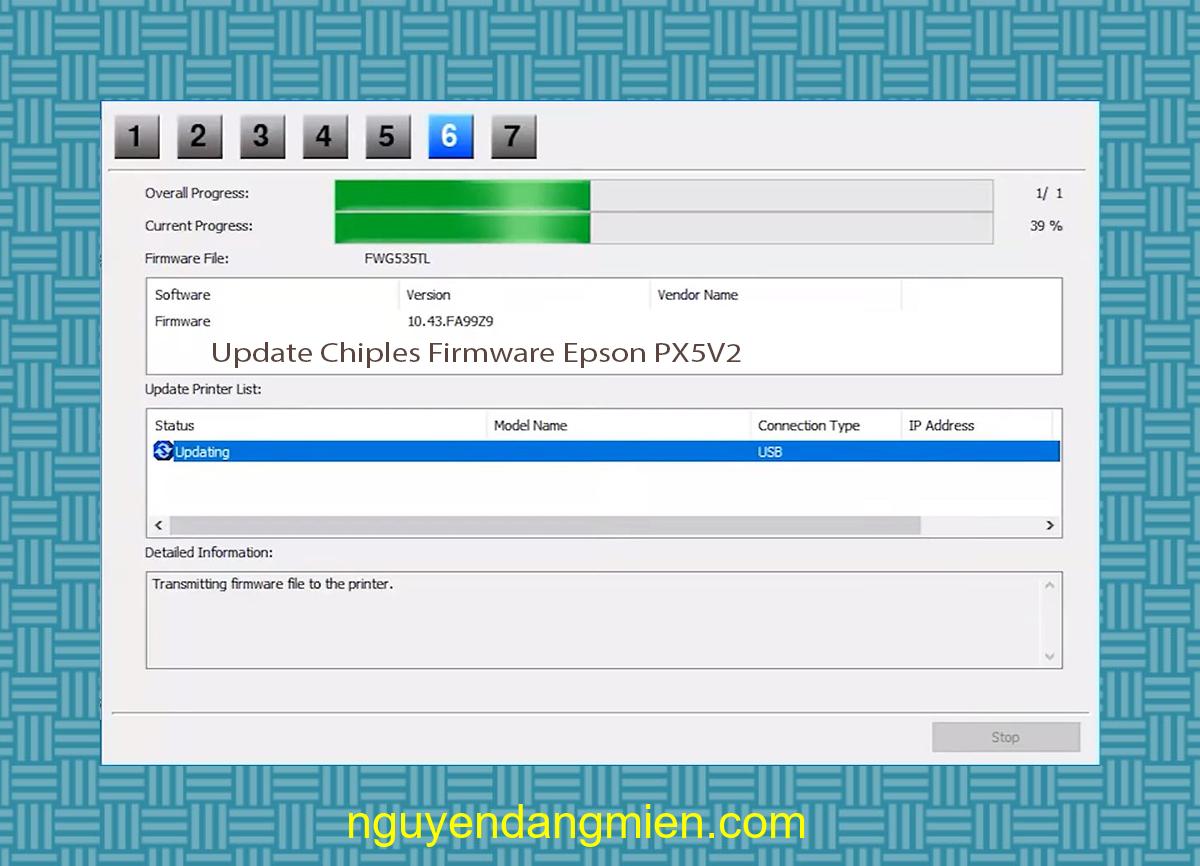 Update Chipless Firmware Epson PX5V2 9
