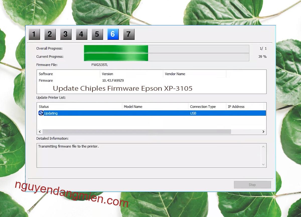 Update Chipless Firmware Epson XP-3105 9