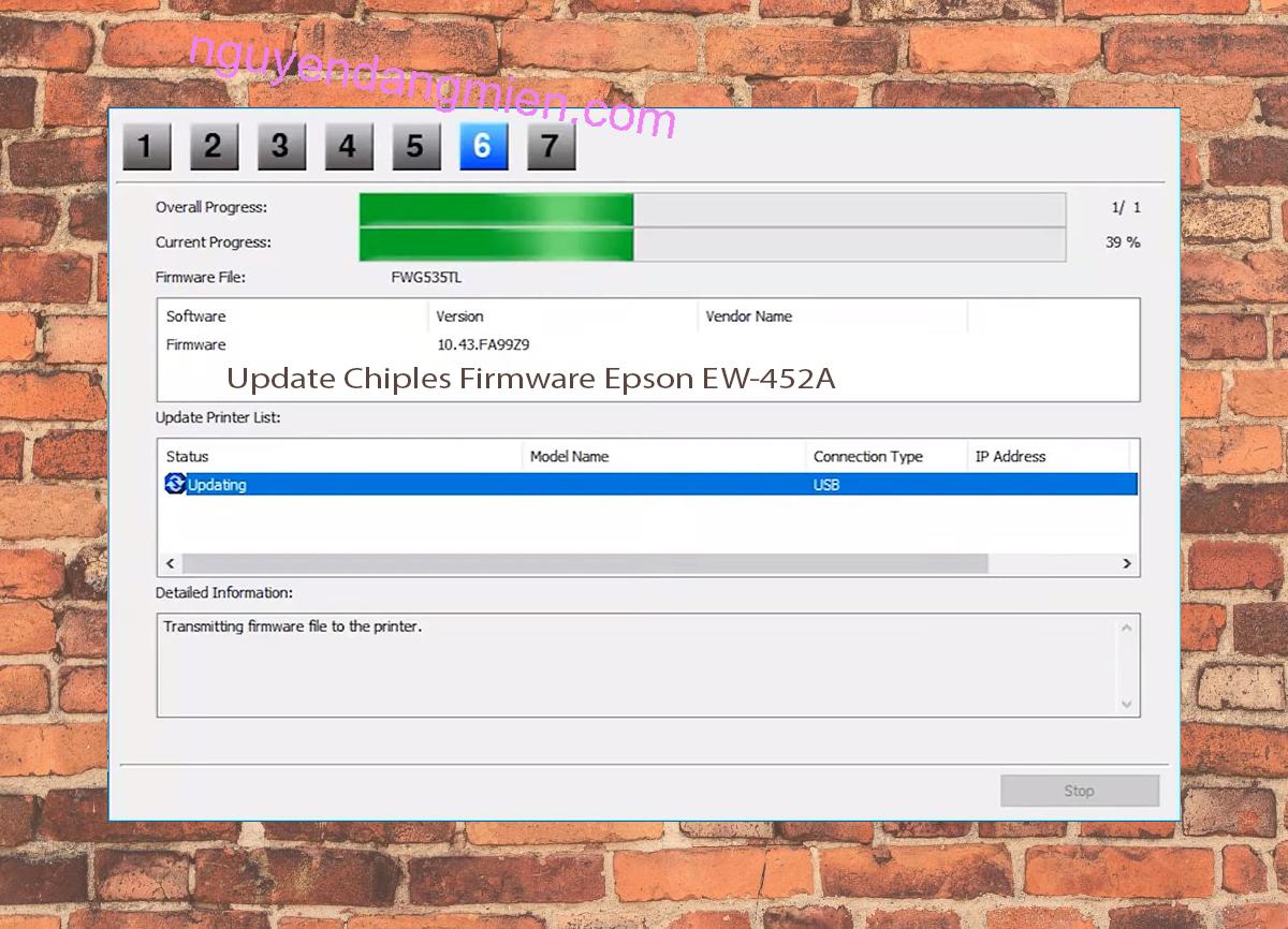 Update Chipless Firmware Epson EW-452A 9