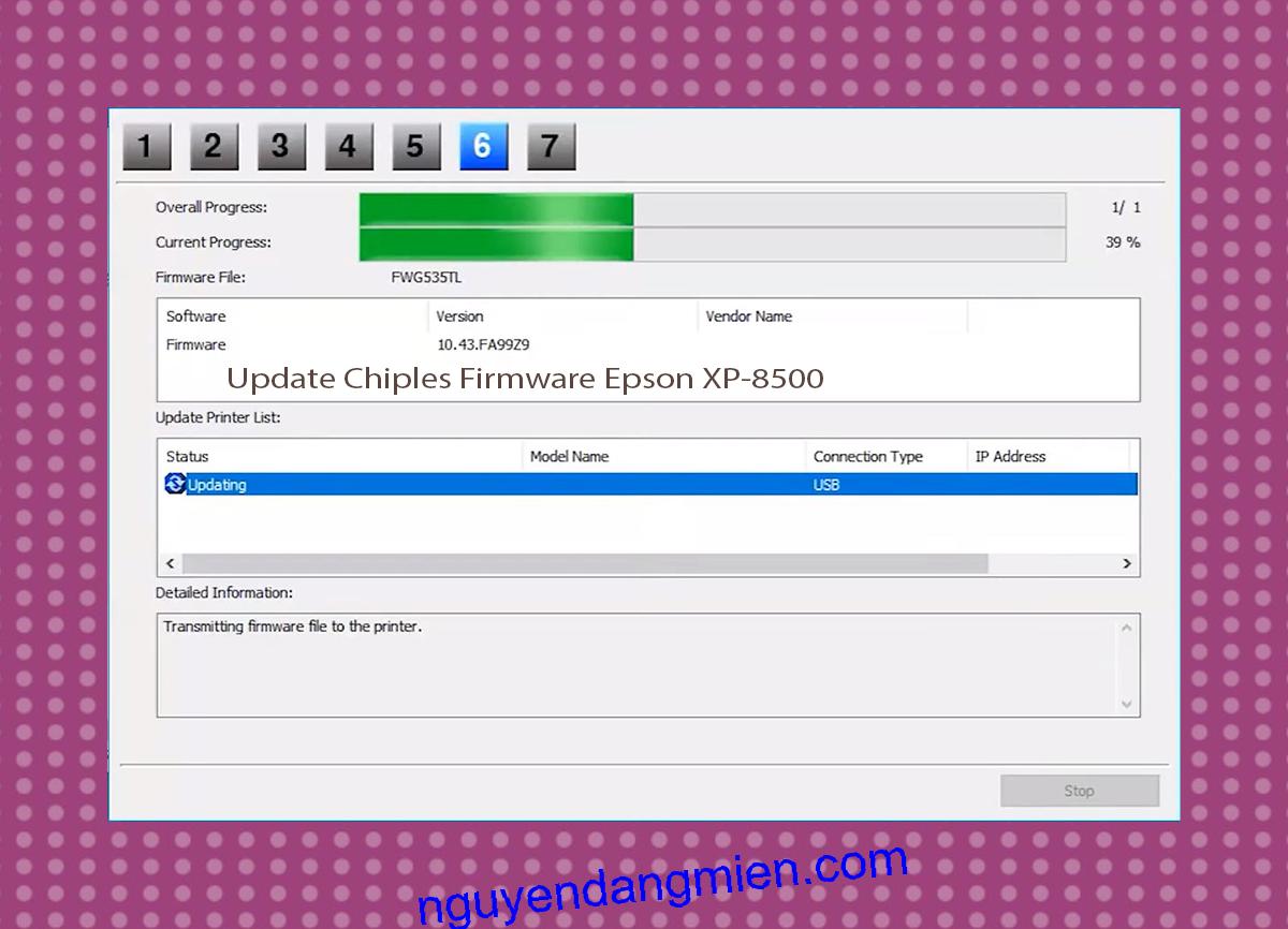 Update Chipless Firmware Epson XP-8500 9