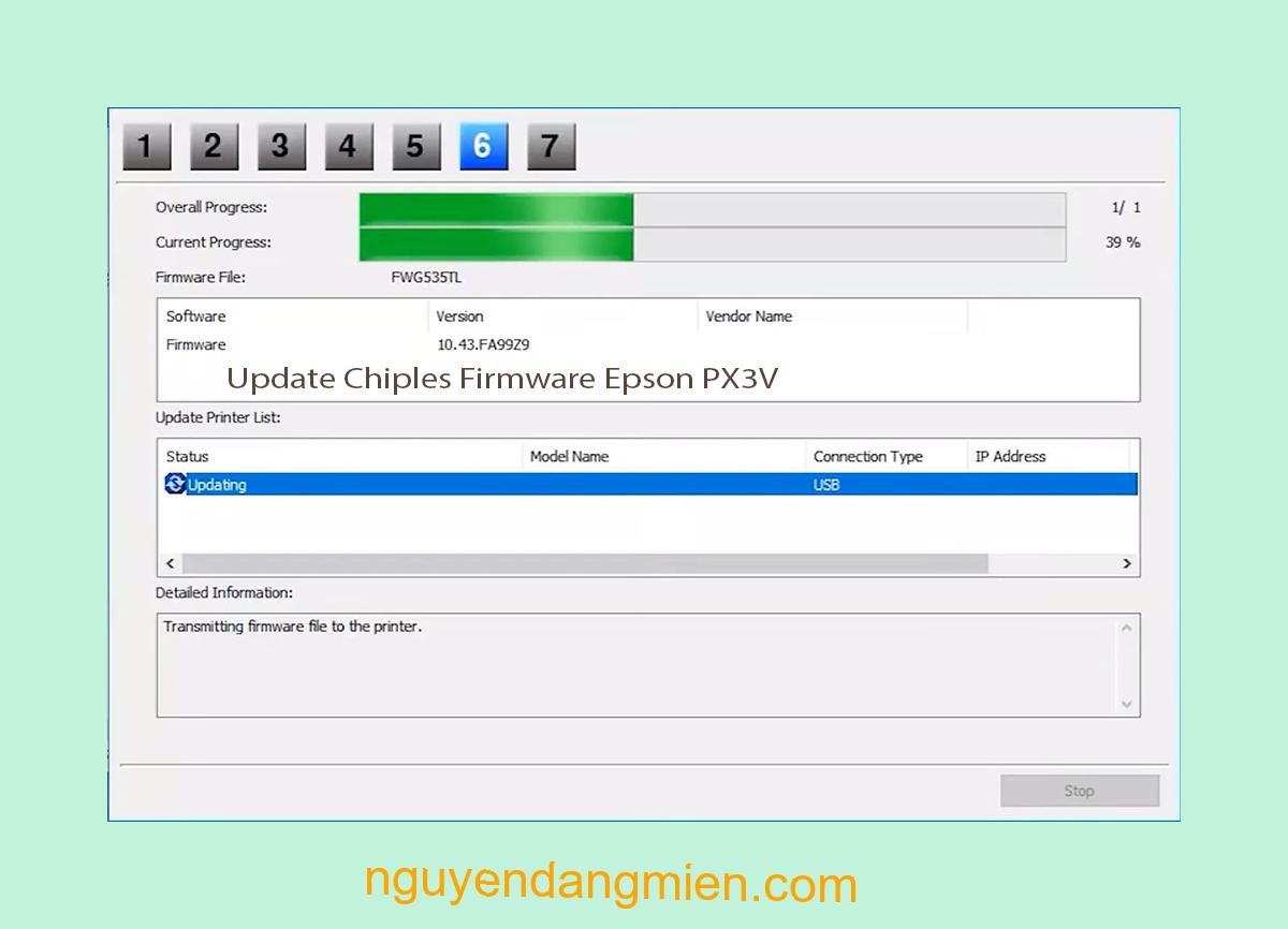Update Chipless Firmware Epson PX3V 9