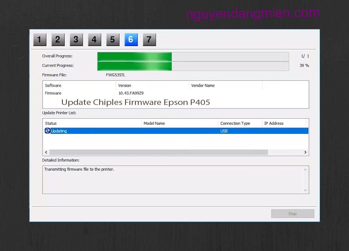 Update Chipless Firmware Epson P405 9