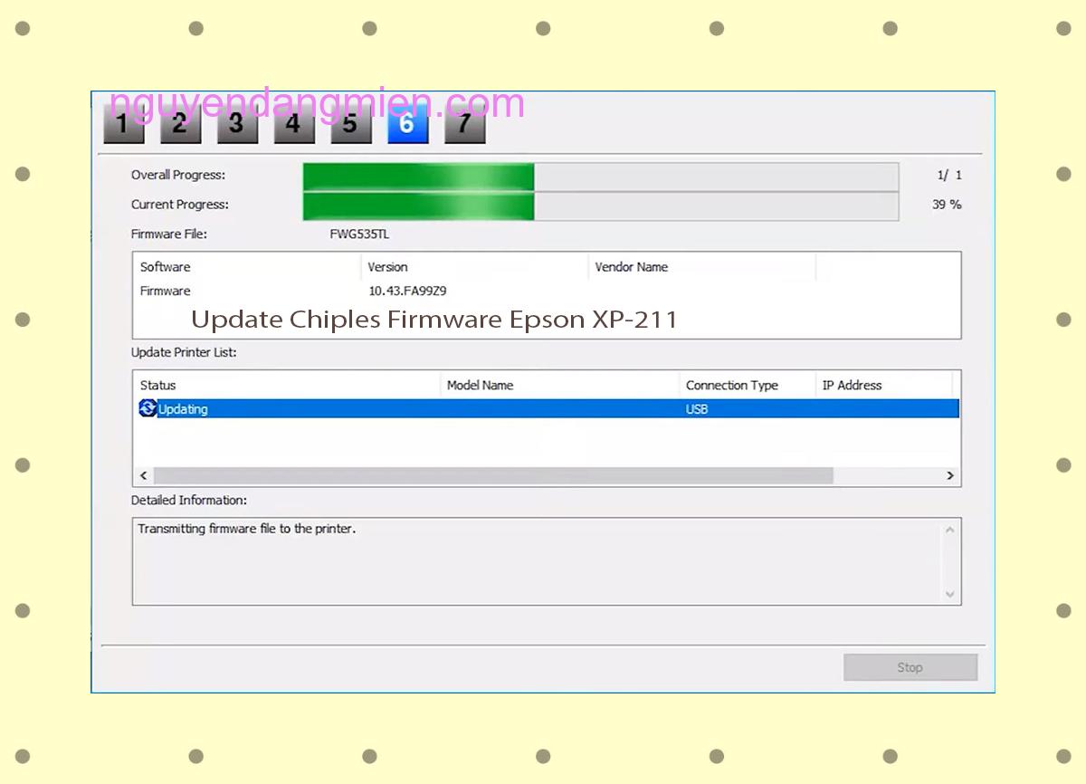 Update Chipless Firmware Epson XP-211 9