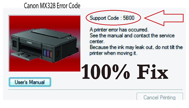 Reset Canon MX328 bị lỗi 5B00